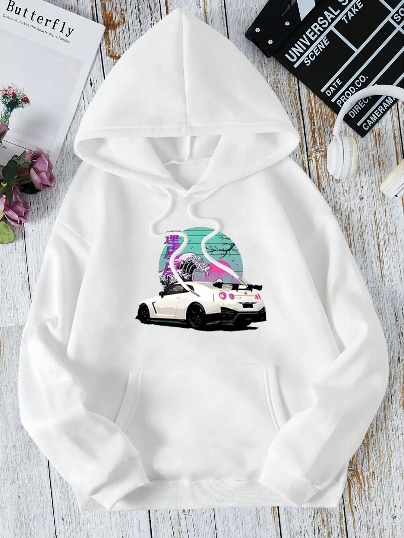 

2024 Initial D Hoodie Legendary Car Printed Sportswear Women's Hoodie Street Hip Hop Top Japanese Anime Long Sleeve Hoodie