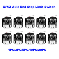 X/Y/Z Axis End Stop Limit Switch 3Pin N/O N/C Easy to Use Micro Switch for CR-10 Series Ender-3  3D Printer parts