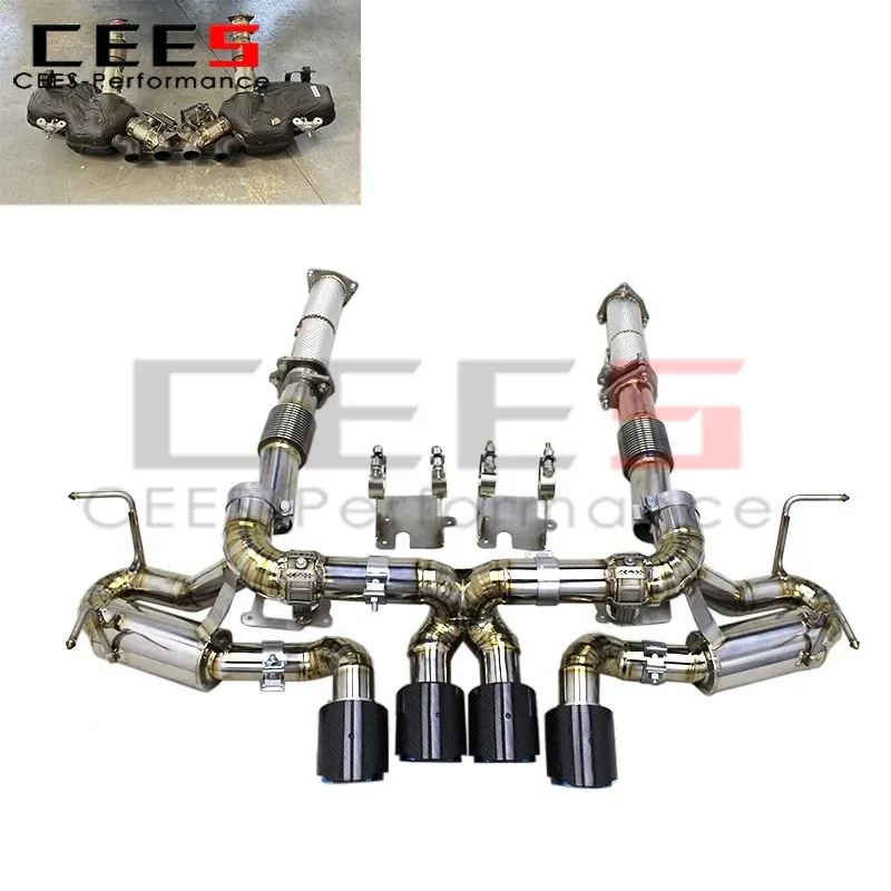 

CEES Exhaust Muffler for Chevrolet CORVETTE C8 Z06 2019-2023 Original Valve Catback System with 3 Inch Titanium Exhaust Pipe