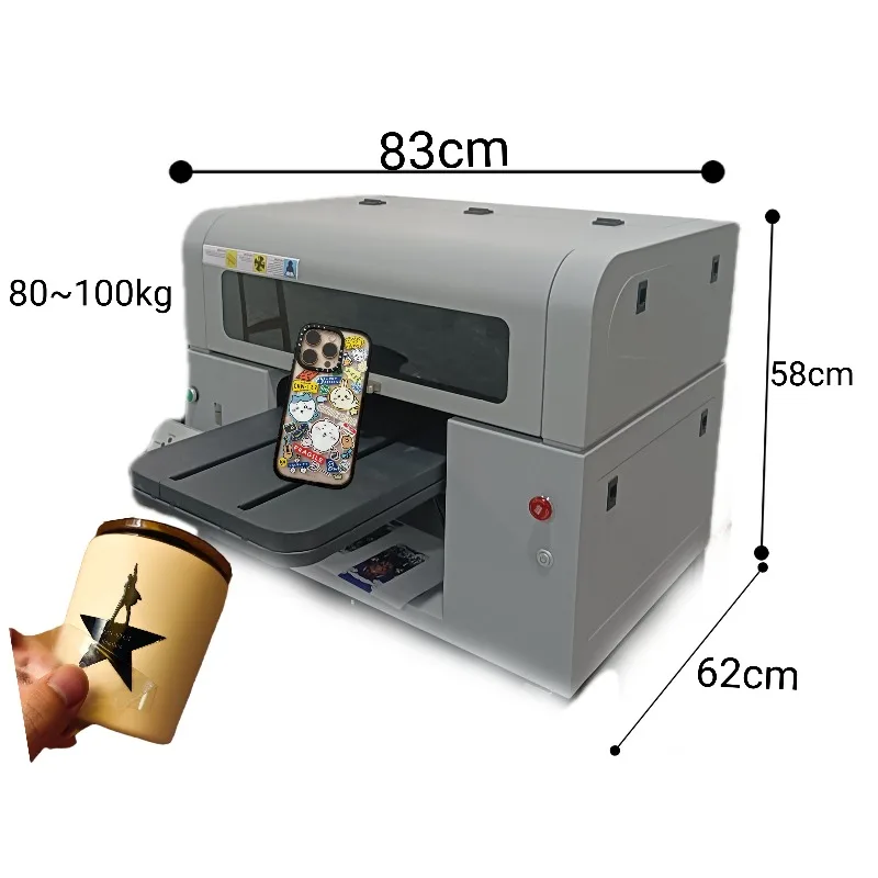 Allprint Hot Sale F1080 A3 Print Portable Home-Based UV Inkjet Printer Multifunction Flatbed Dimension Crystal Label Printer
