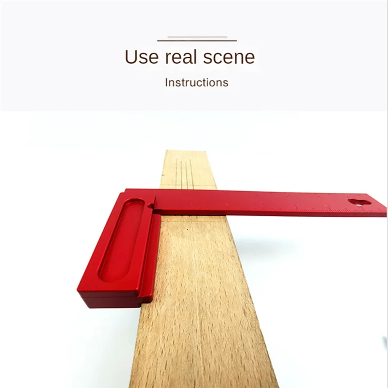 1 Pcs 200MM Right Angle Ruler Aluminum Right Angle Ruler Woodworking Height Ruler