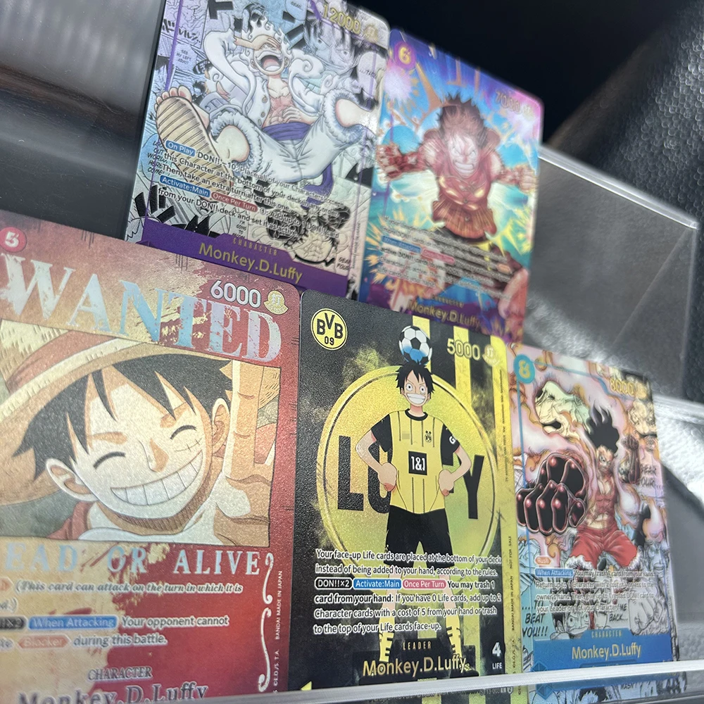 Anime Opcg Proxy Tcg Collectible Cards Monkey.d.luffy Manga Alternate Art Wanted Soccer Sp Holo Foil Collectible Cards Holiday