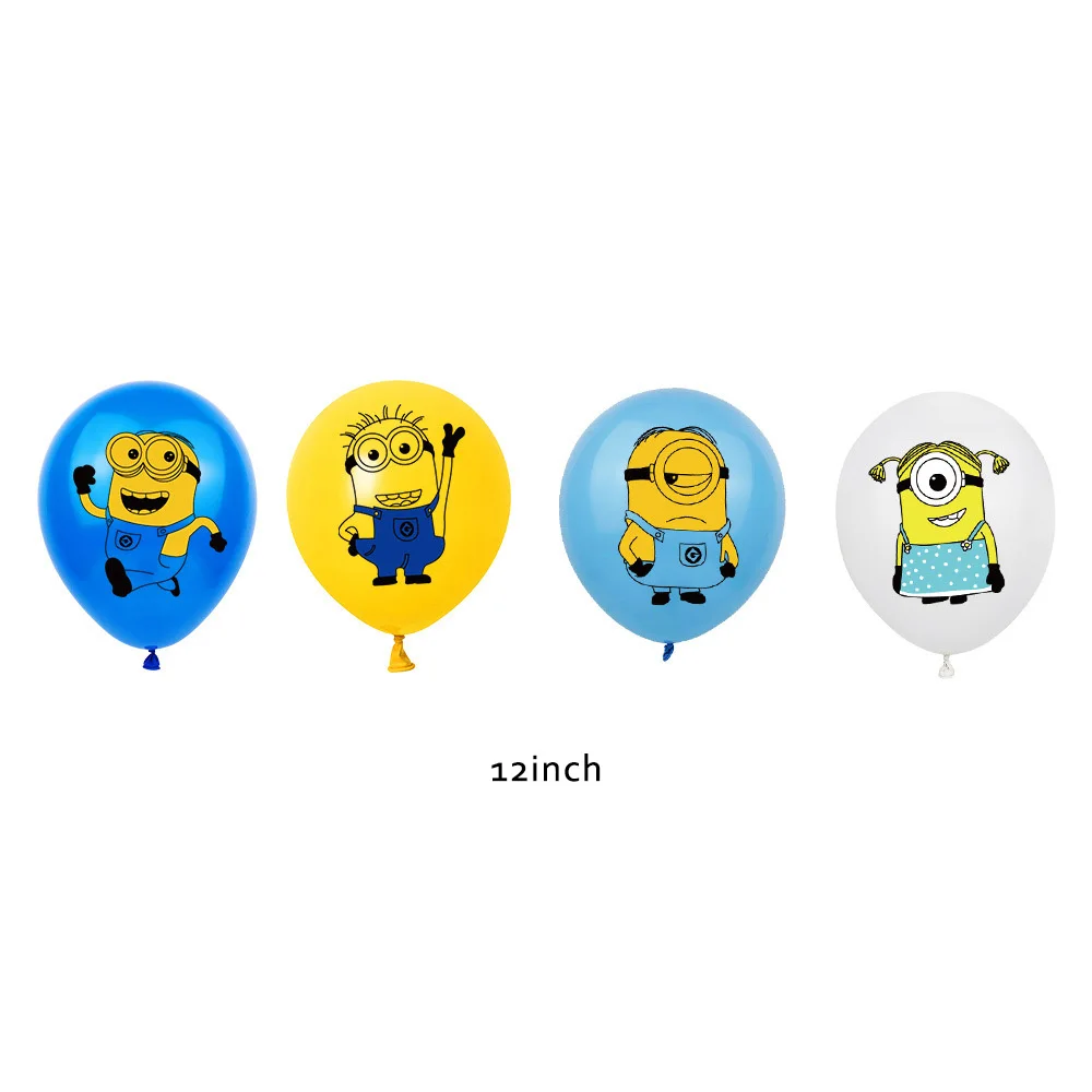 Minions 16Pcs Latex Ballon Children's Birthday Party Decoration Party Accessories Supplies Action Figure Air Globos Baby Shower