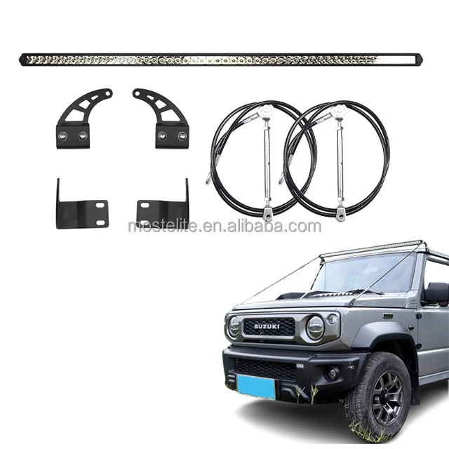 

New Innovation Structural Support Wires Branch Deflector A-Pillar Deflector With Light For Suzuki Jimny Accessories JB64 JB74