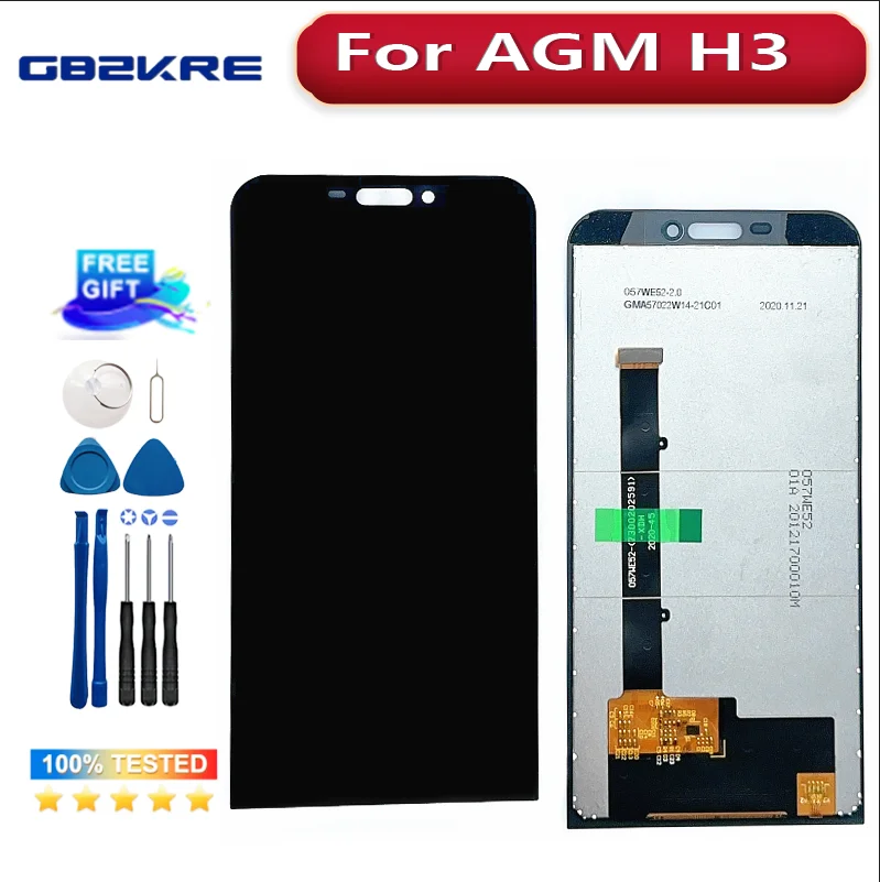 

5.7'' Original 100% Tested for AGM H3 LCD Display+Touch Screen Digitizer Assembly LCD+Touch Digitizer for agm h3 H 3 +Tools