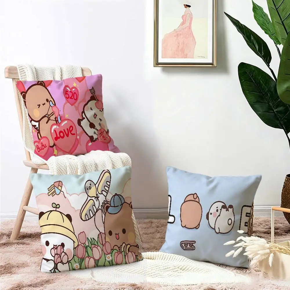 Cartoon Bubu and Dudu Cushion Cover Polyester Sofa Cushions Decorative Throw Pillows Home Decoration Pillowcover