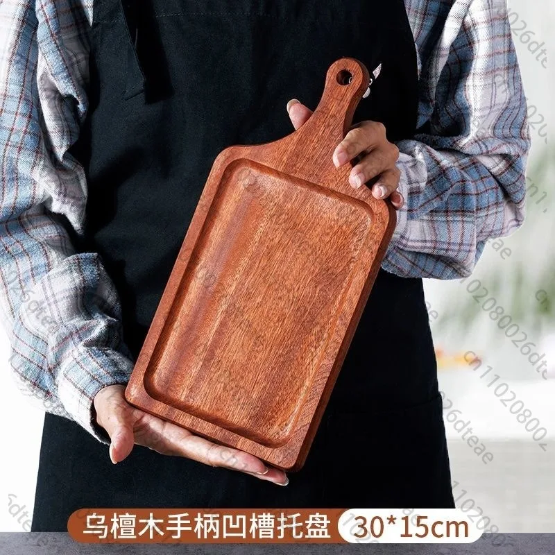 Steak Plate Premium Western Plate Bread Tray Pizza Board Wooden Plate Wooden