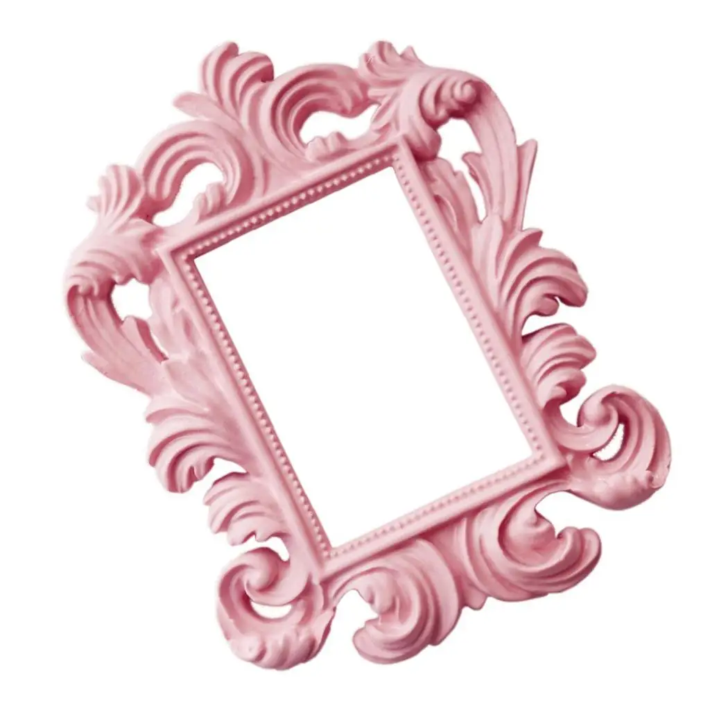 Pink Vintage Baroque Rectangle Wall Frame Home Decor Wedding Photo Prop Vintage Baroque Style Rectangle Frame