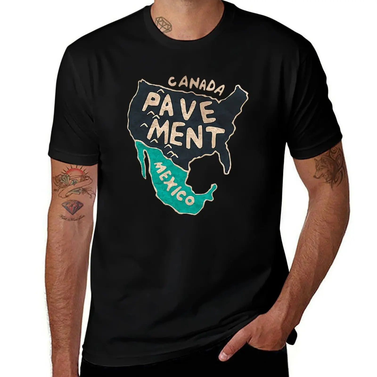 Pavement T-Shirt Big Size Short Sleeve Tee for Men