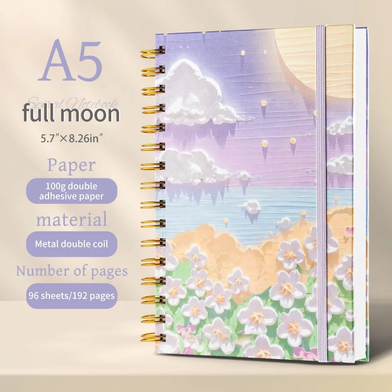 Coil Book A5 High Appearance Level Notebook Hard Face Loose-leaf Notepad Horizontal Line Diary Thickened Book