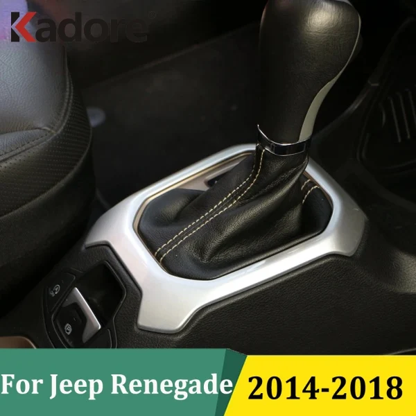 For Jeep Renegade 2014 2015 2016 2017 2018 Center Control Gear Head Shift Panel Cover Trim Interior Car Accessories