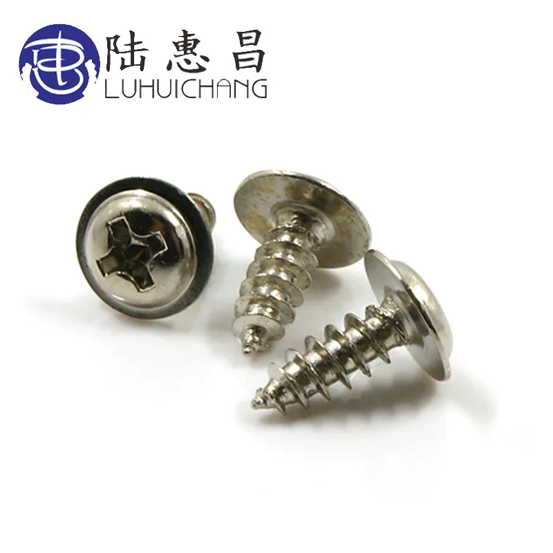 Screws M2 M2.6 1000Pcs Round Head Nickeling Screws Cushioned Self-tapping Screws With Padded M1.7 M2 M2.3 Screws PWA Screws