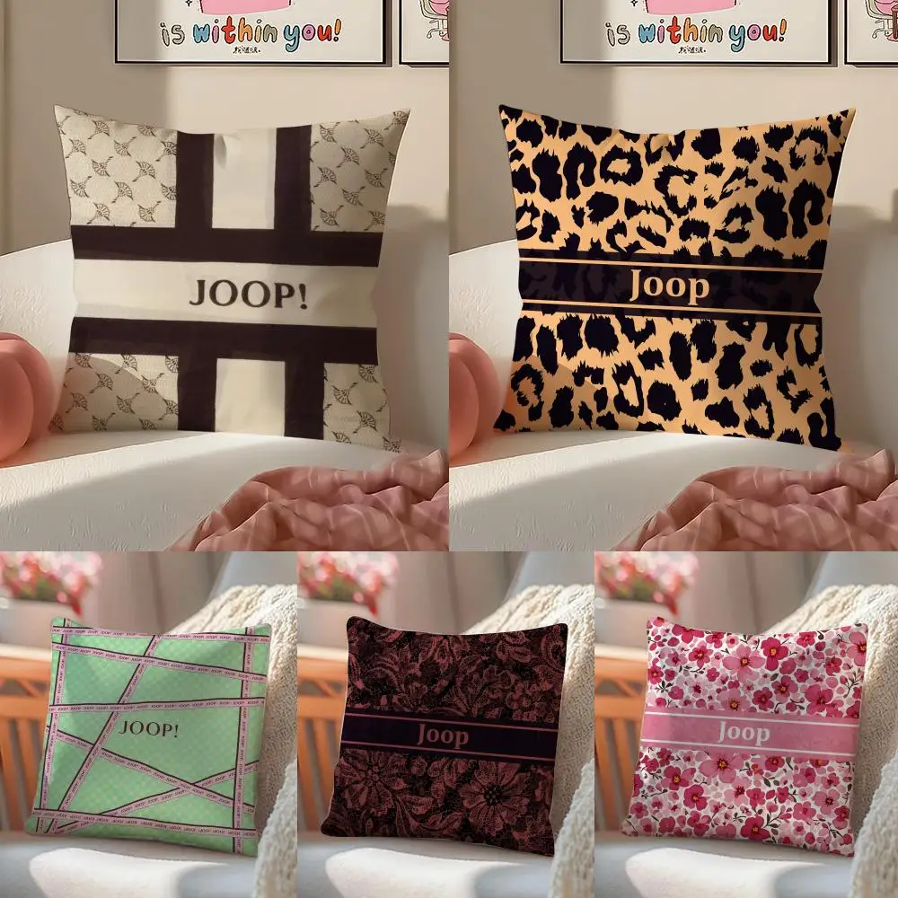 Fundas de cojín de lujo ligeras a juego con J-JoopS Wolfgang, de felpa de doble cara, para sofá, transpirables, orgánicas, con cremallera invisible