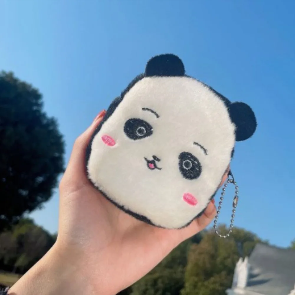 Soft Cartoon Animal Shape Coin Bag Caso do fone de ouvido, pingente chave, bonito