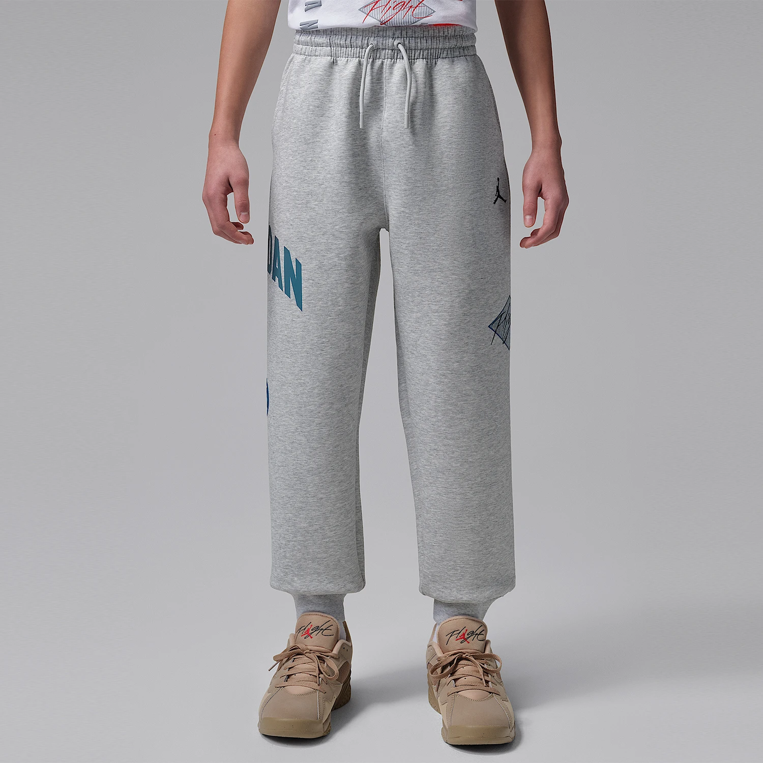 

Nike genuine JORDAN Big Kids Knit Trousers with Drawstring Waist and Printed Pattern IU5389-019
