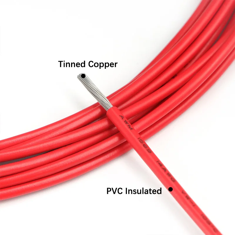 5-100M 1569 Electric Wires 30/28/26/24/22/20/18/16/14 AWG PVC Insulated Tinned Copper Cables DIY Lighting Extension LED Cable