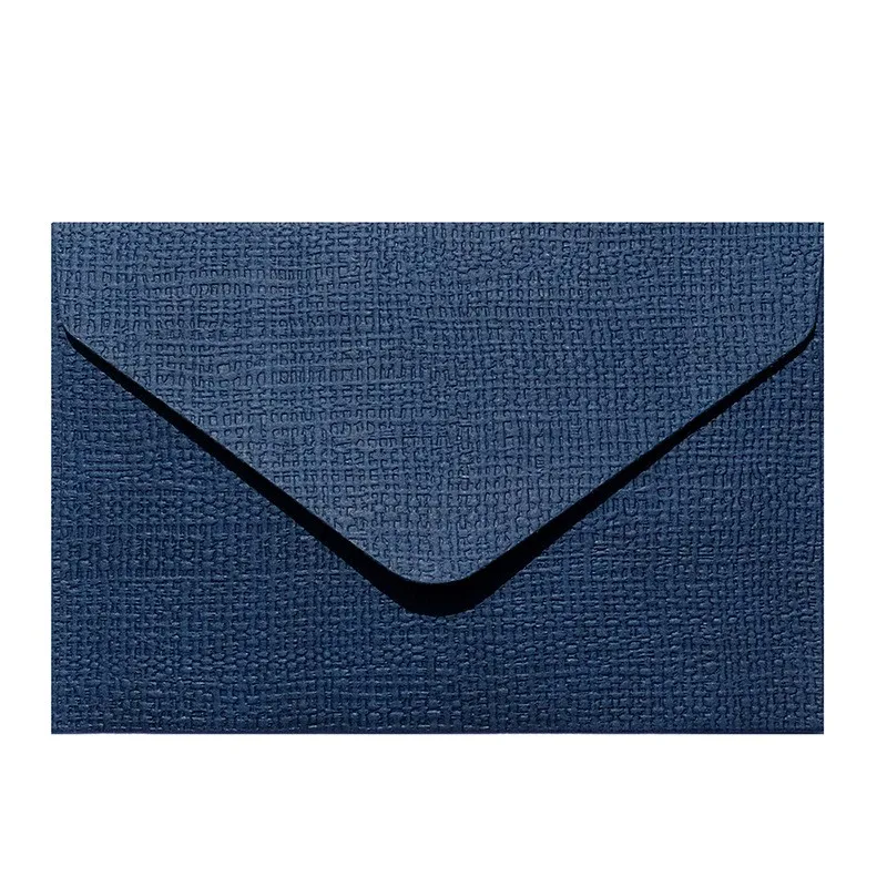 50packs Wholesale Linen Textured Triangle Window Envelope Classical color Blank Wedding Invitation Envelope Gift write 7X10.5cm