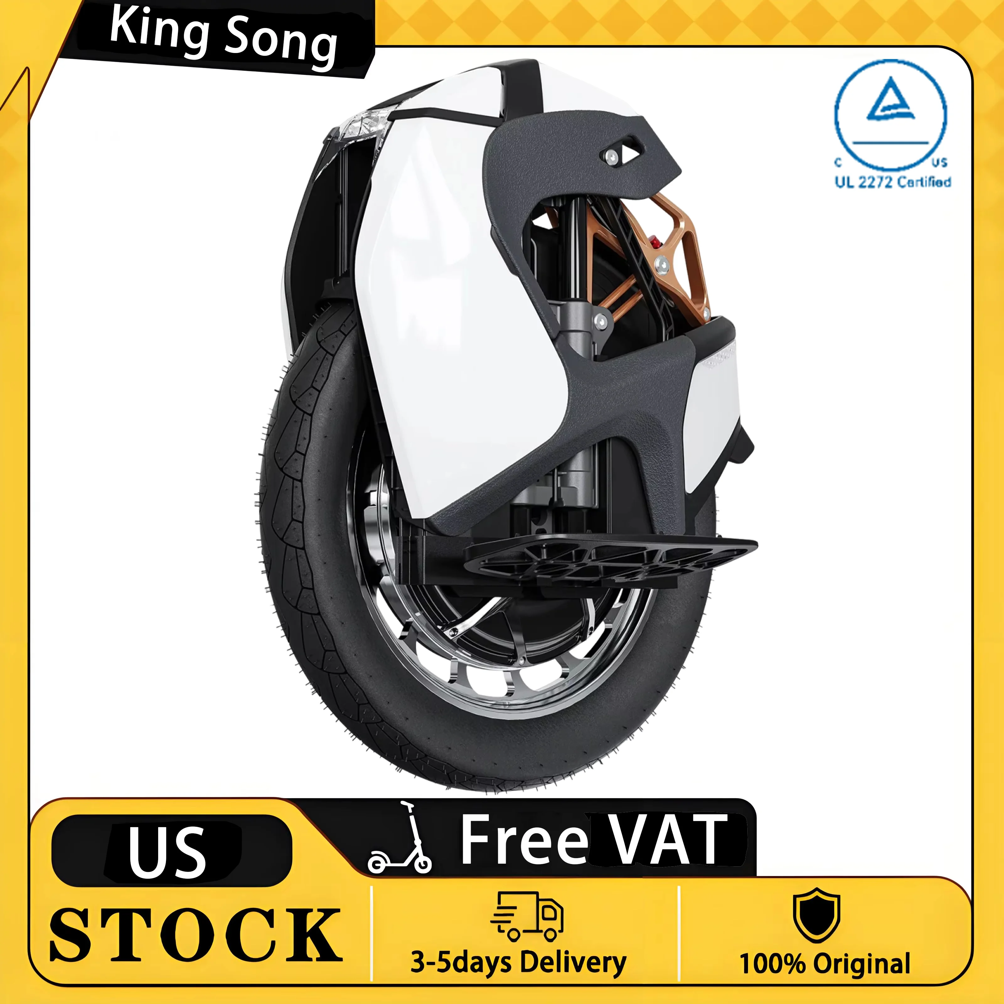 

KingSong S18 Pro+ Electric Unicycle | 5000W Motor 1110Wh Battery Air Suspension 50km/h Max Speed UL 2272 Certified Adult EUC