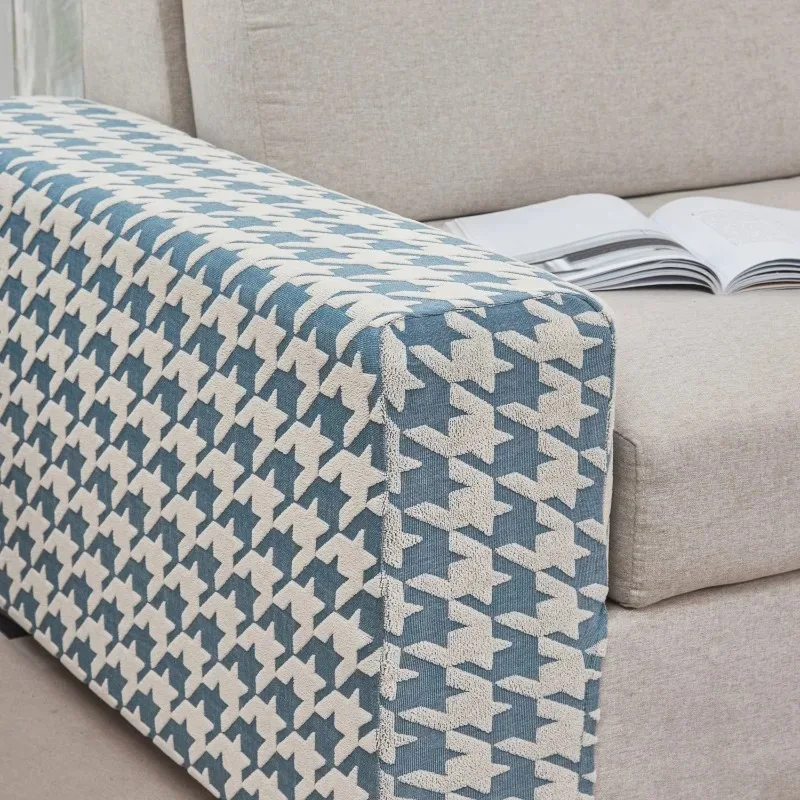 1 Pair Stretch Jacquard Sofa Armrest Covers Full Wrap Non‑Slip Dust‑Proof Arm Rest Slipcover Universal Protector For Home Decor
