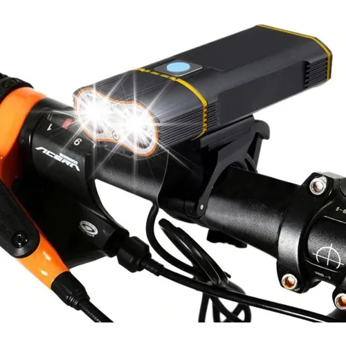 Schulzz 2xxml-T6 LED 19.000 Lumen Waterproof Bicycle Headlight 5200MAH Battery