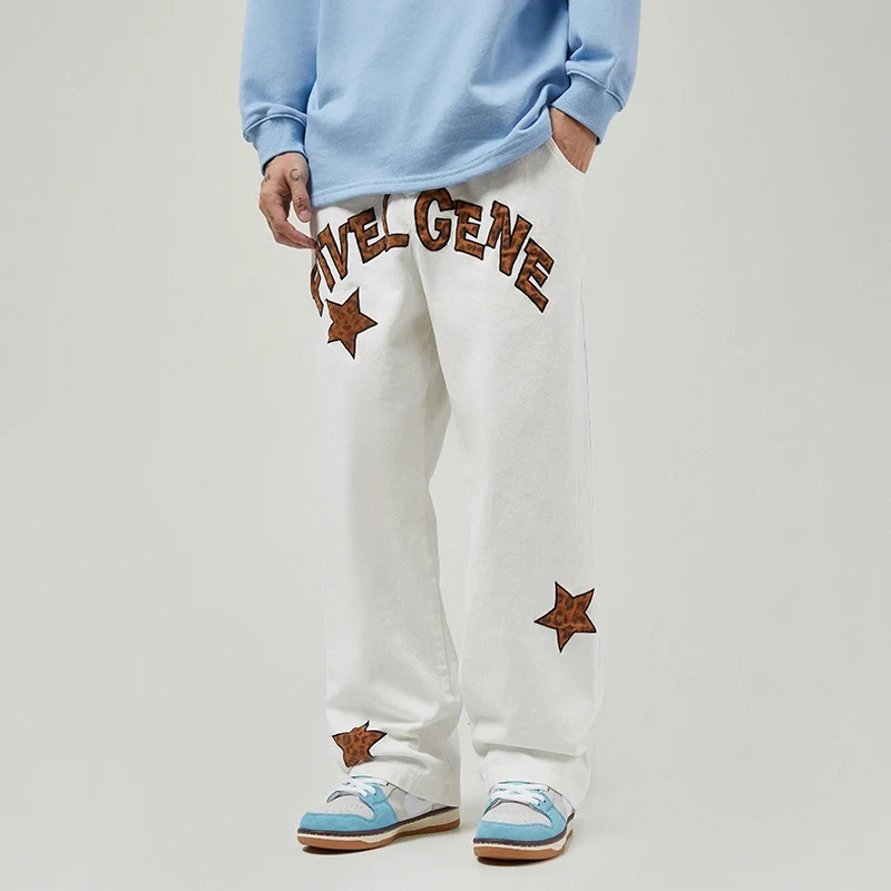 

American Style Olschool Punk Work Pants Men Trendy Brand Ins High Street Retro Sensation Straight Leg Floor-Length Pants