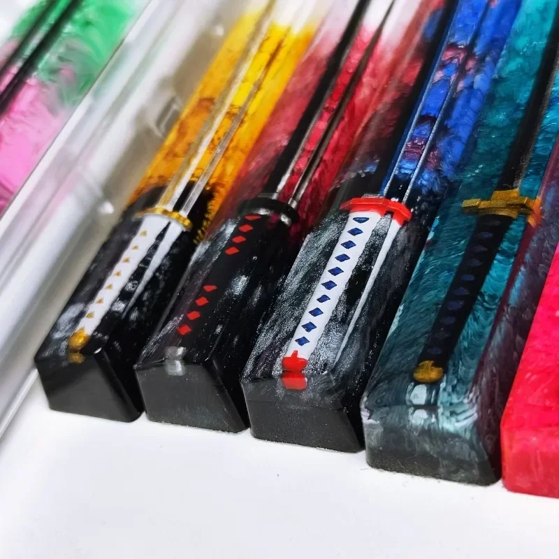 New Japan Style Anime Samurai Sword Artisan Resin Keycaps 6.25u Spacebar Custom MX Switch for Mechanical Backlit Keyboards
