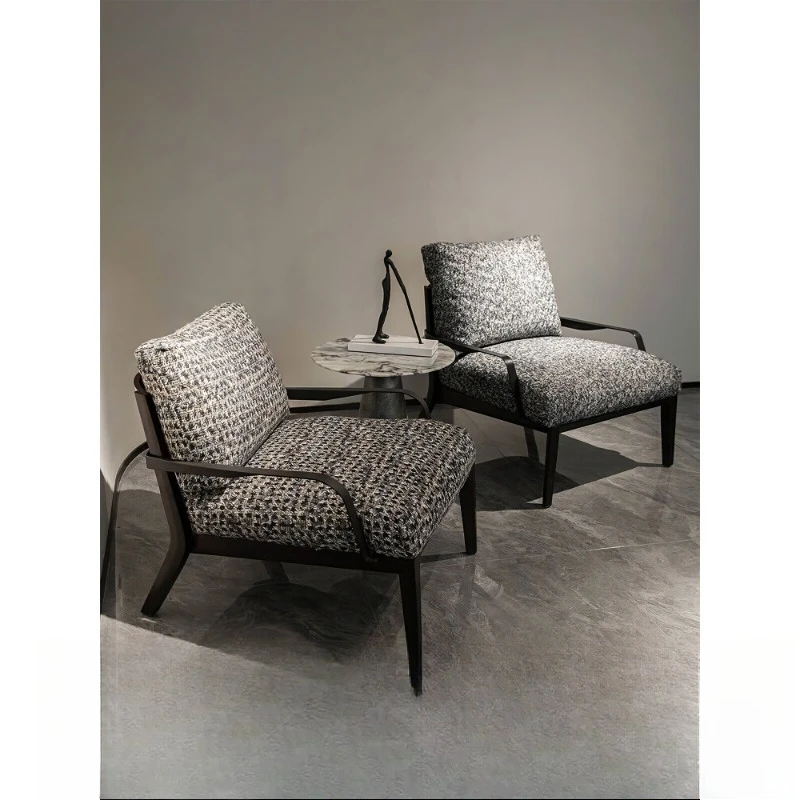 북유럽 싱글 소파, 가볍고 고급스러운 모던 소형 아파트 싱글 원목 의자