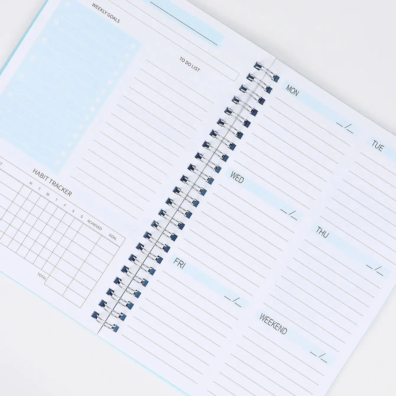 Undated Weekly Planner A5 Weekly Goals Spiral Binding Notebook Planner Agenda Record Daily Plans To Achieve Future Goals