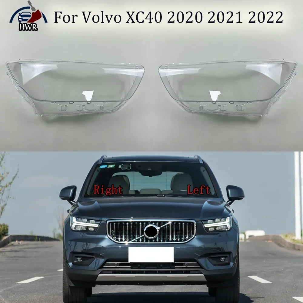 

Transparent Headlight Cover Headlamp Shell Clear Lens Plexiglass Replace Original Lampshade For Volvo XC40 2020 2021 2022