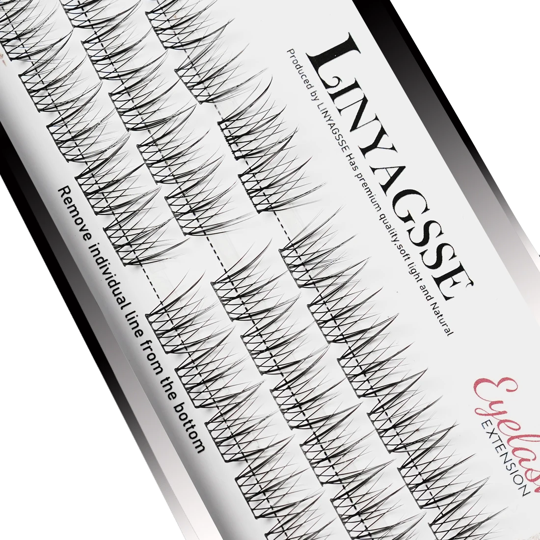 IGUIONSS Segmented False Extension Eyelashes DIY Natural Individual Lash Makeup Tools Soft Natural Eyelashes