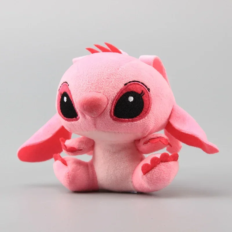 10 stks/partij ** Leuke Cartoon Lilo en Stitches Kleine Hanger Knuffel, 4 "10 CM Kawaii Pluche Sleutelhanger Kids Beste Chirstmas Gift Speelgoed