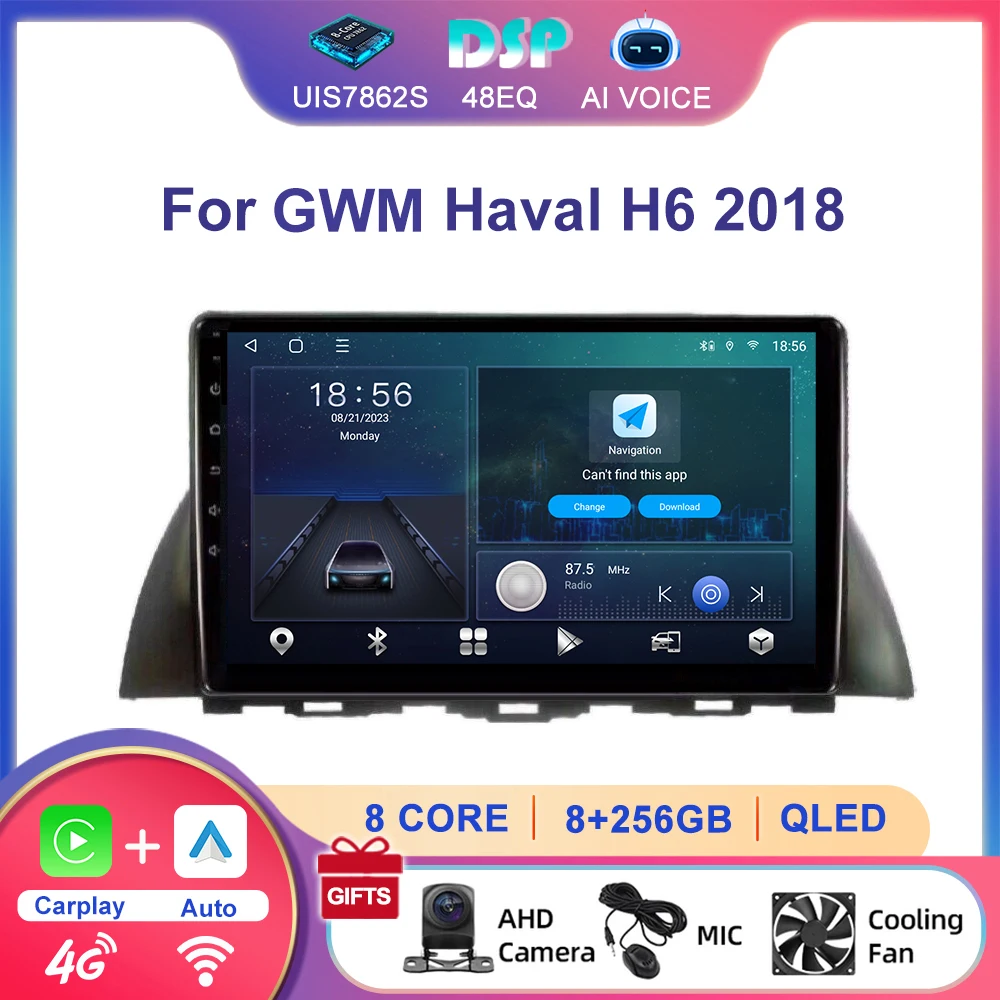 

9 Inch Android 13 Car Radio for Great Wall GWM H6 2018 Car Stereo Autoradio Carplay Android Auto GPS Wifi 4G RDS Multimedia