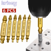 HSS Damaged Screw Extractor Drill Stripped Screw Extractor Remover Set Double Ended Broken Screw Bolt Demolition Tools 4/5/6pcs