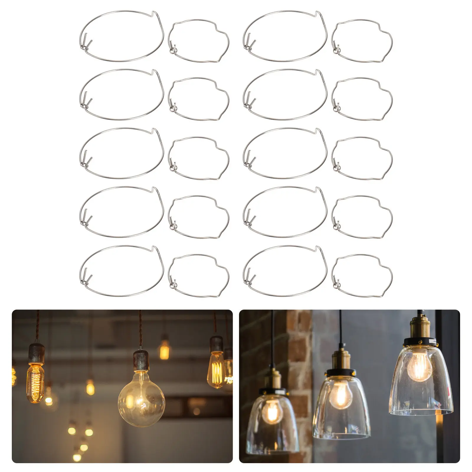 20Pcs Downlight Spotlight Clips Metal Spring Circlip Holder Fit 35-54Mm LED Halogen Bulbs for Home Garage Office Lighting