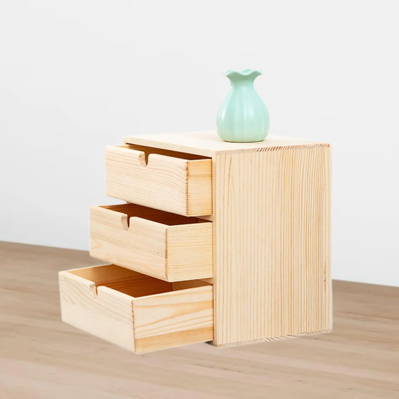 

Wooden Jewelry Box Tabletop Storage Organization Box for Toiletries Supplies