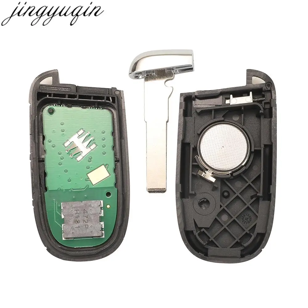 Jingyuqin alarma de llave remota de coche de 2/3/4/5 botones 4A 433Mhz para Fiat 500 500L 500X Toro 2015 2016 2017 2018 2019 entrada inteligente sin