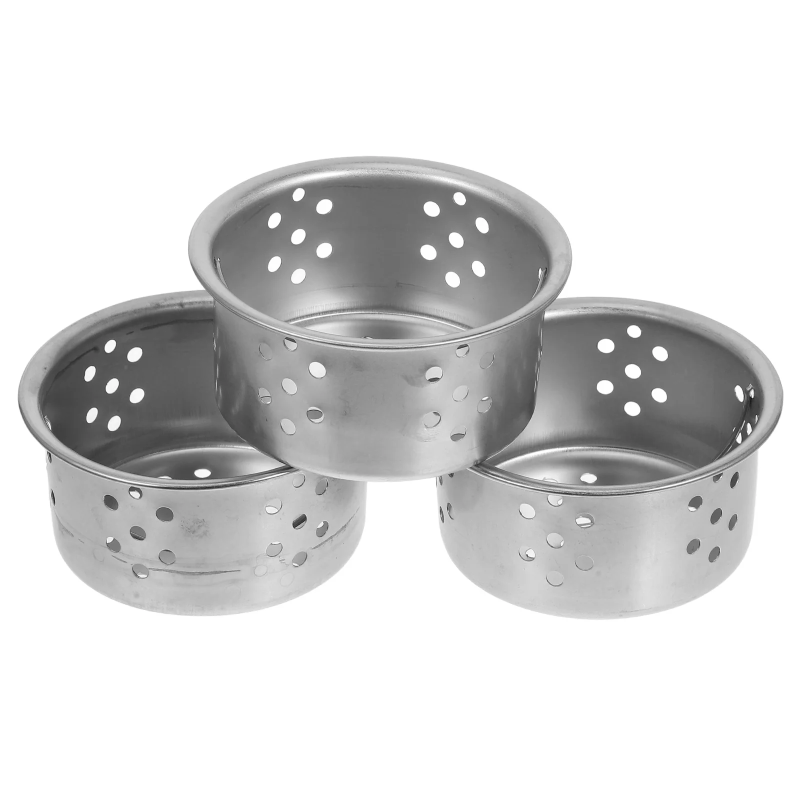3 pcs Keranjang Saringan Wastafel Stainless Steel Jaring Halus Penyaring Pembuangan Untuk Dapur Kamar Mandi Anti-Sumbat Penangkap Rambut dan Sisa Makanan Dapur