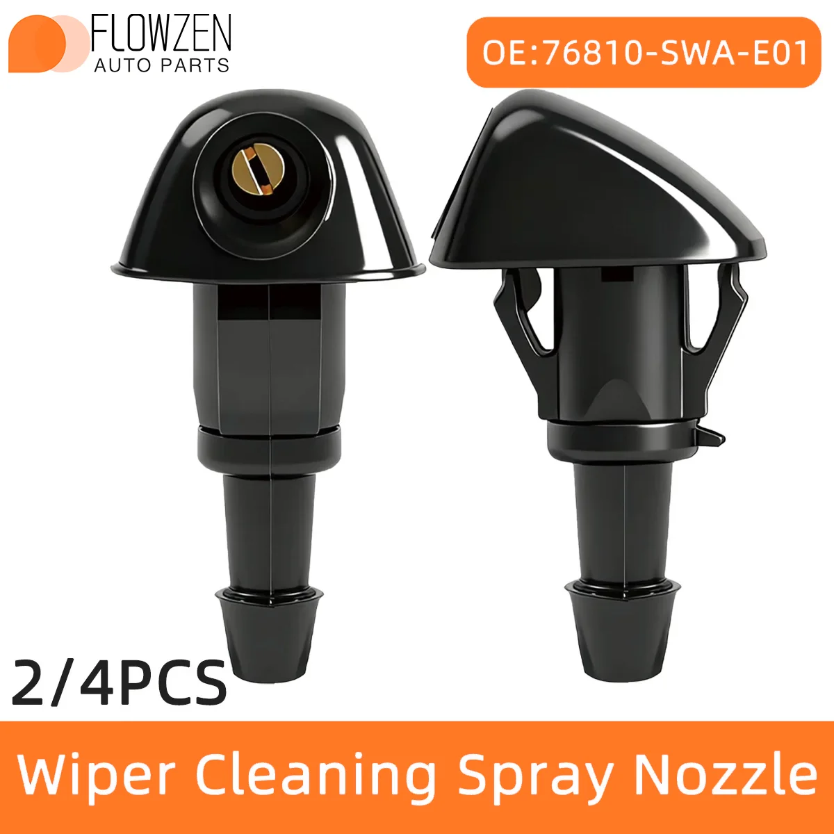 

2/4PCS ABS Car Windshield Spray Nozzle OE 76810-SWA-E01 Fit for Honda Civic CR-V MK3 Accord Shuttle Acura TSX