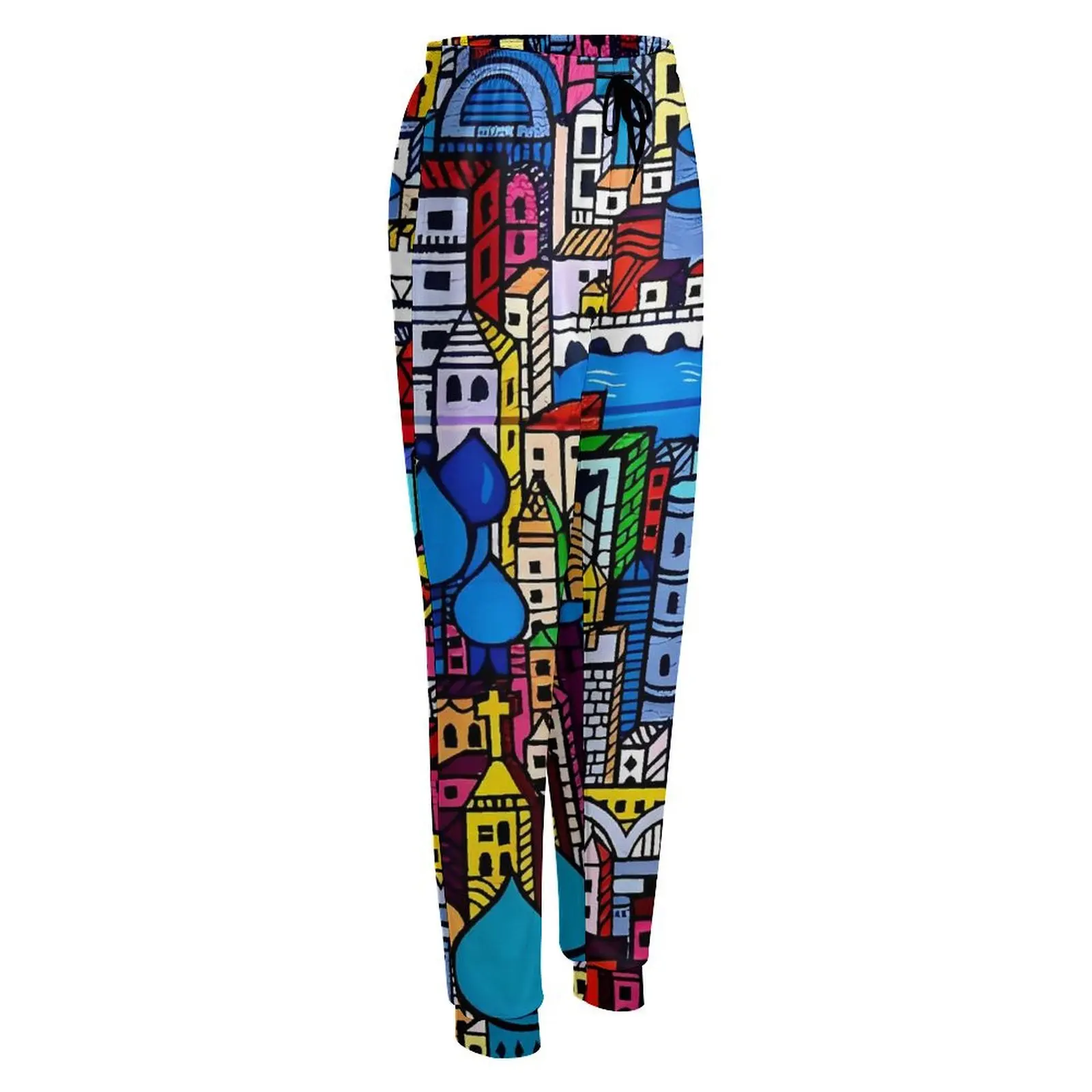 Graffit Art Jogger กางเกงผู้หญิง Vintage พิมพ์ Street สไตล์ Sweatpants ฤดูใบไม้ผลิ Kawaii กราฟิกกางเกงขนาดใหญ่ 3XL