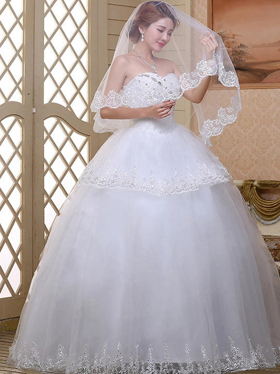 New Arrival White Ivory Short Wedding veils Lace Edge without Comb Boda velo de novia Wedding accessories image 2