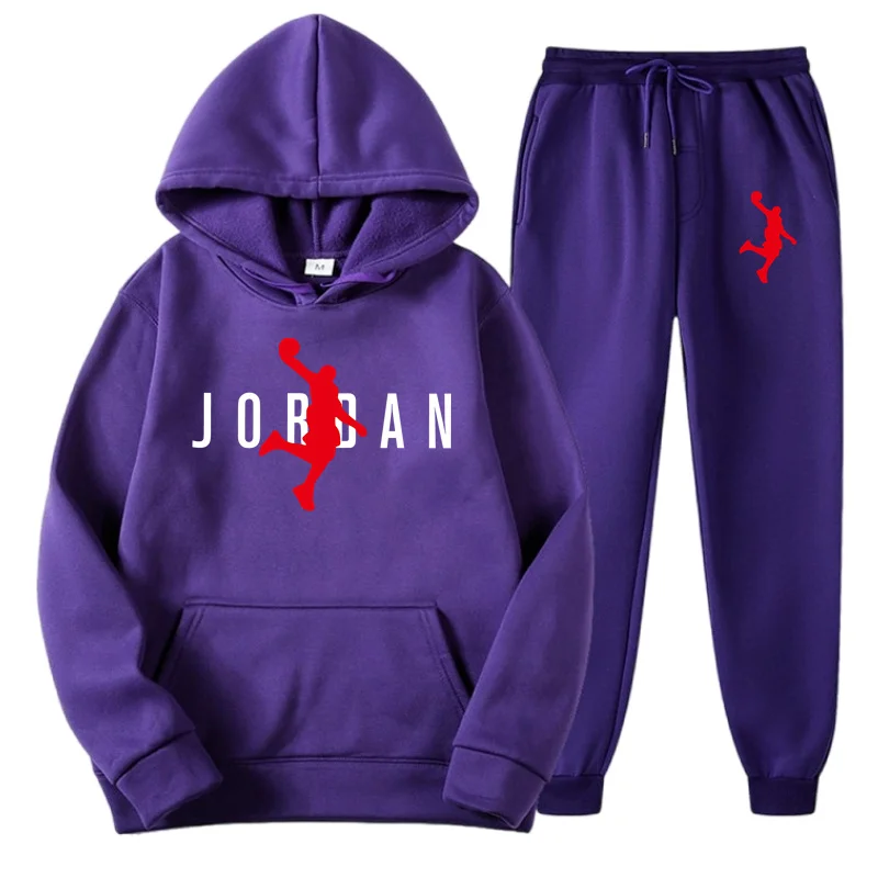 Spring Autumn Long sleeve Sweatsuit set 2 pieces man sports suits Men Fashion Trend O-Neck Oversized Korean Style