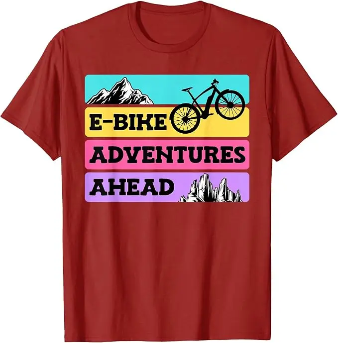 EBike-Fahrer: E-Bike-Abenteuer liegen vor Ihnen – Lustiges E-Bike-T-Shirt, Y2K Mountainbike-Fahrliebhaber-Grafik, Outdoor-Kleidung mit Spruch-T-Shirt – Detail 12