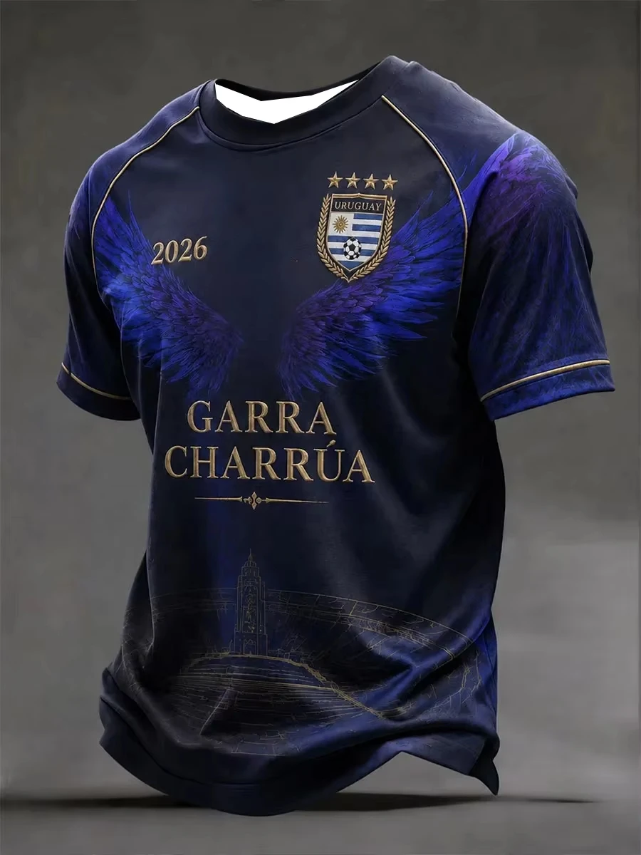 Summer New Men Uruguay Verde BWall Goalkeeper 3D Printed Football JerseyTshirt Suitable for Daily and Training Wear Quick Drying