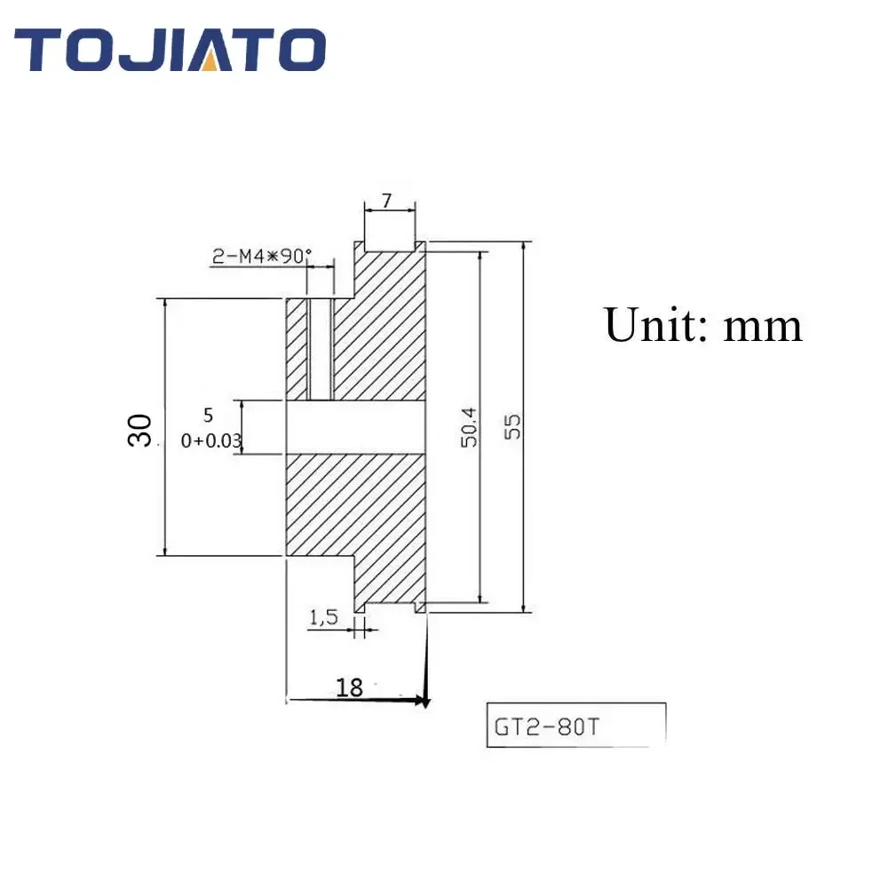 VORON 80 zębów GT2 Koło pasowe rozrządu 2GT Koło pasowe synchroniczne Otwór 5/8 mm Szerokość 6 mm Pasek rozrządu 80T GT2 Koło napędowe ze stopu aluminium