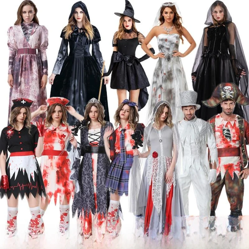 

loween Pirate COS Witch Costume Women's Clothing Stage Performance Traditional Chinese Ethnic Faion Outfit