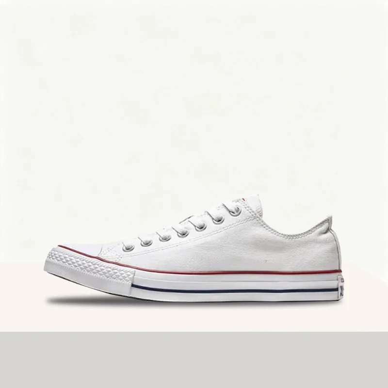 Converse Chuck Taylor All Star Unisex White Low-Top Canvas Sneakers – Versatile Non-Slip Durable Sole,Comfortable Stylish 101000