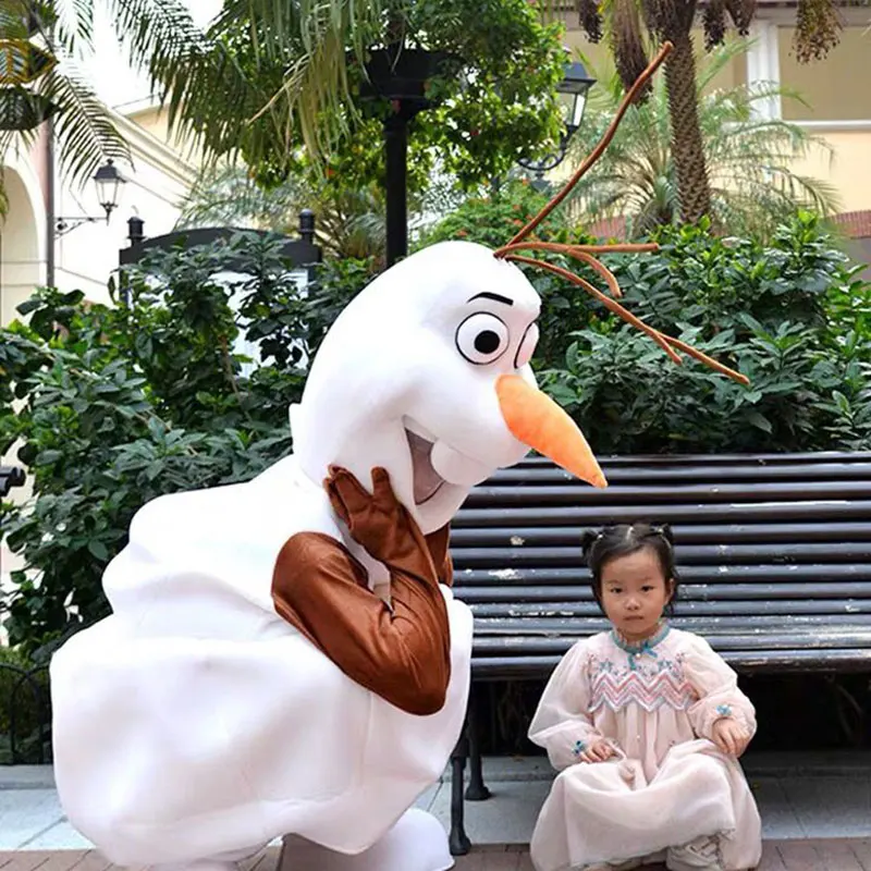 Christmas Cosplay Dress Suits Santa Claus Olaf Mascot Costume Snowman Elk Cartoon Doll Suit Christmas Man Wearing Walking Props
