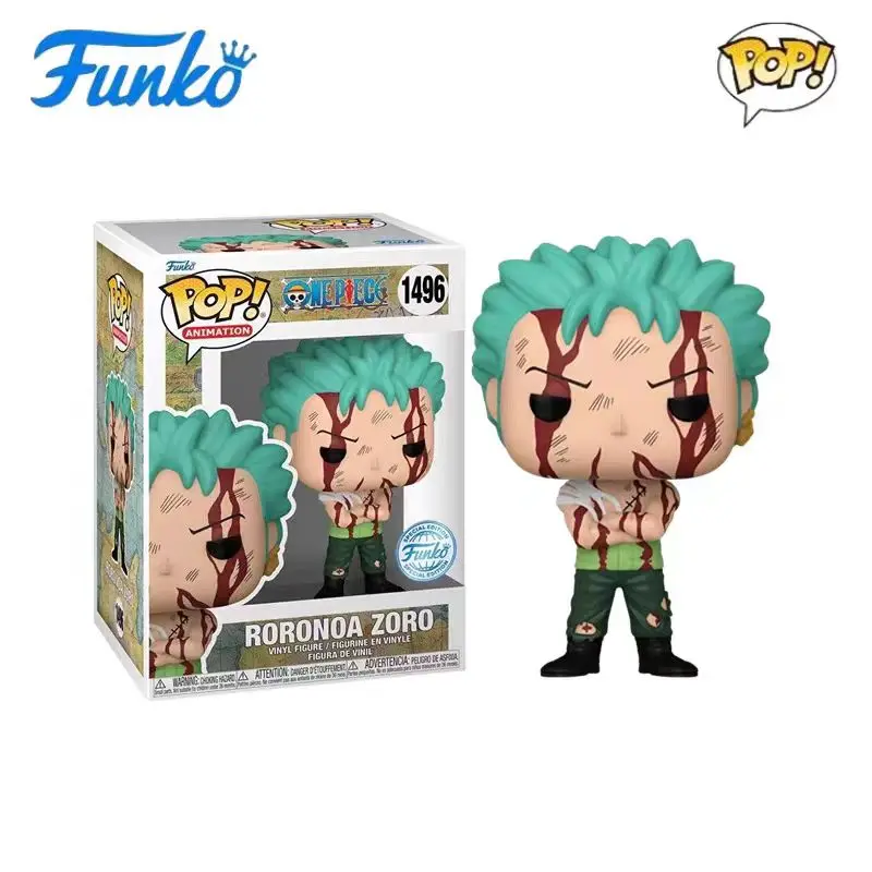 

Funko POP Original Anime Figure ONE PIECE Roronoa Zoro 1496 Action Figure Toys for Boys Girls Gift Collectible Model Ornaments