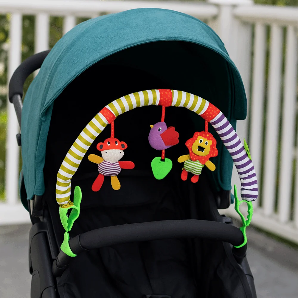PP Cotton Crib Rattles Music Plush Toys Pendant Bell Toy Plushies Doll Stroller Bed Hanging Toys Ins Wear-resistant