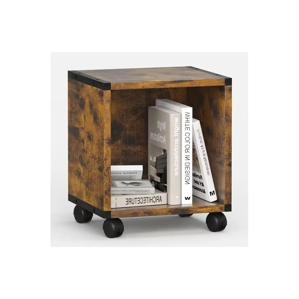 

Cube Storage Organizer With Wheels Connect Firmly To Each Other, Book Shelf Assembly Required, Suitable For Room Decor, Closet